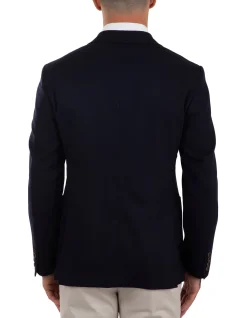 Guard Hopsack Stretch Blazer Navy
