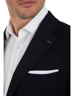 Guard Hopsack Stretch Blazer Navy
