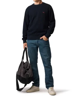 GUNN CREW NECK SWEAT - DEEP SEA