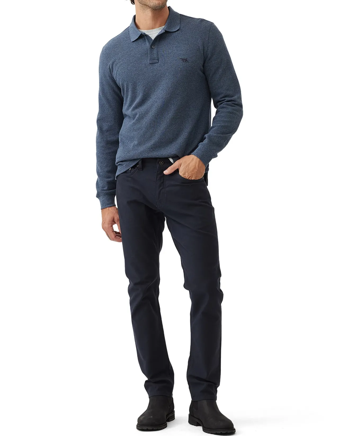 Gunn Polo Long Sleeve - Marine