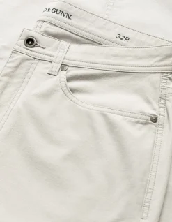 Gunn Straight Fit Micro Textured Cotton Jeans