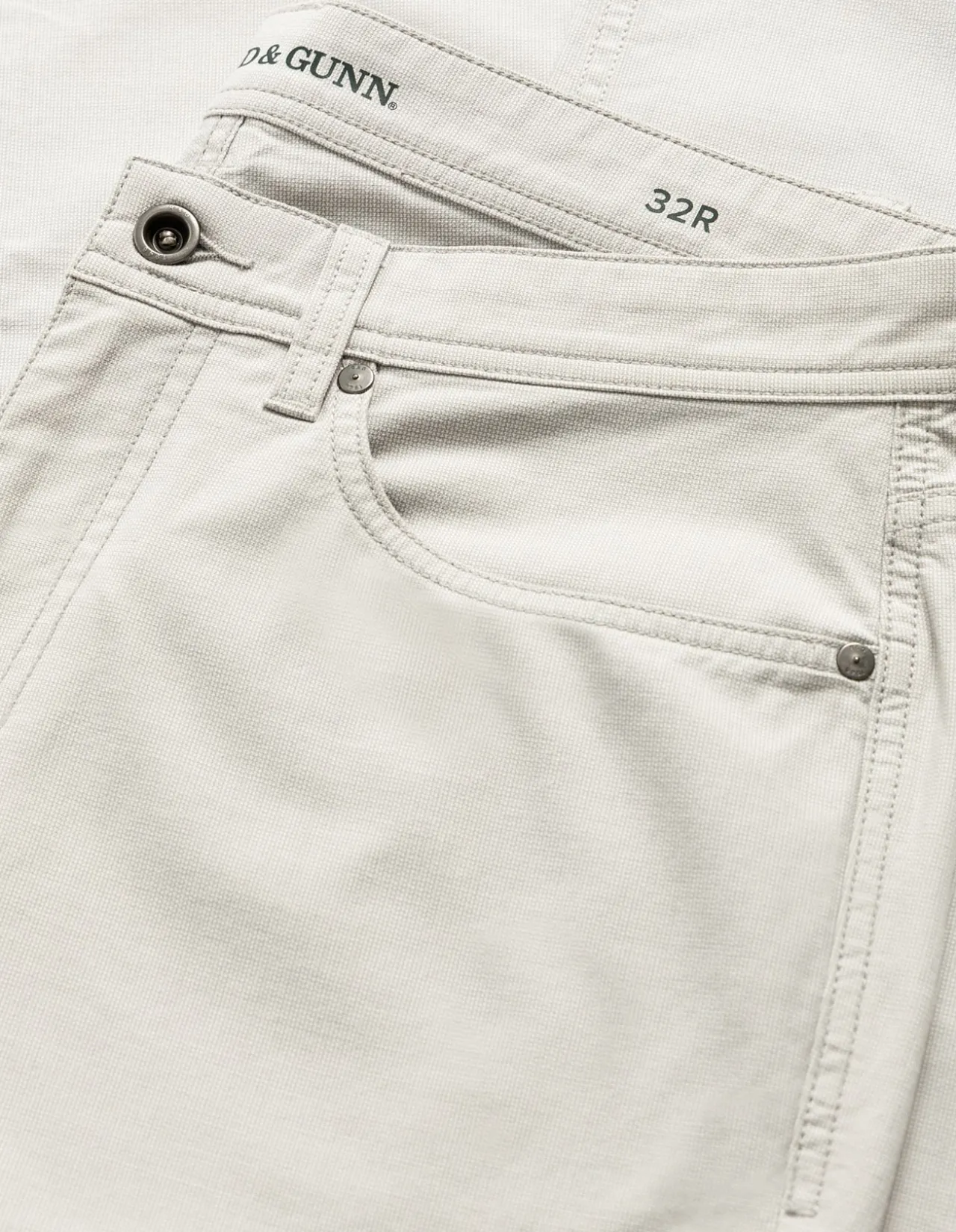 Gunn Straight Fit Micro Textured Cotton Jeans