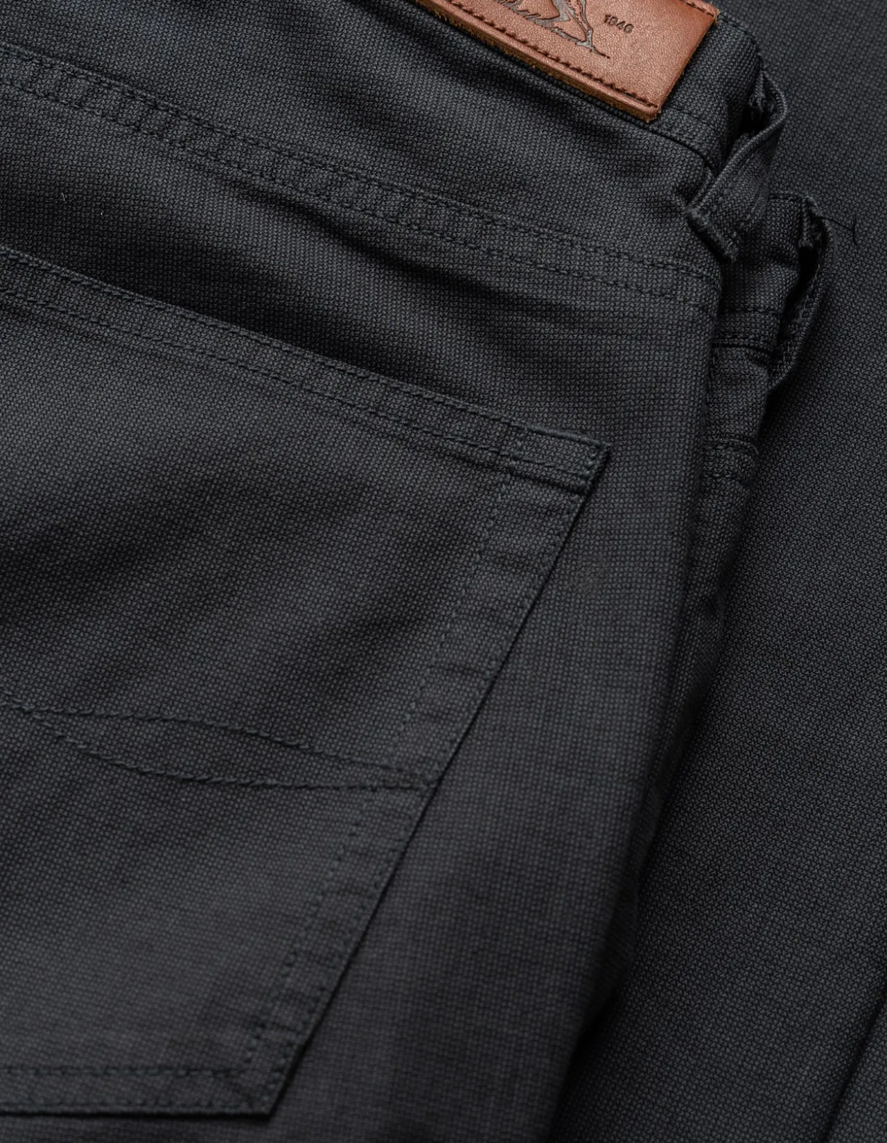 Gunn Straight Fit Micro Textured Cotton Jeans
