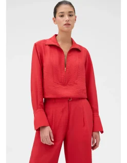 HALF PLACKET ZIP SHIRT