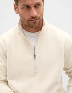 HALF ZIP BRUSHED SWEAT