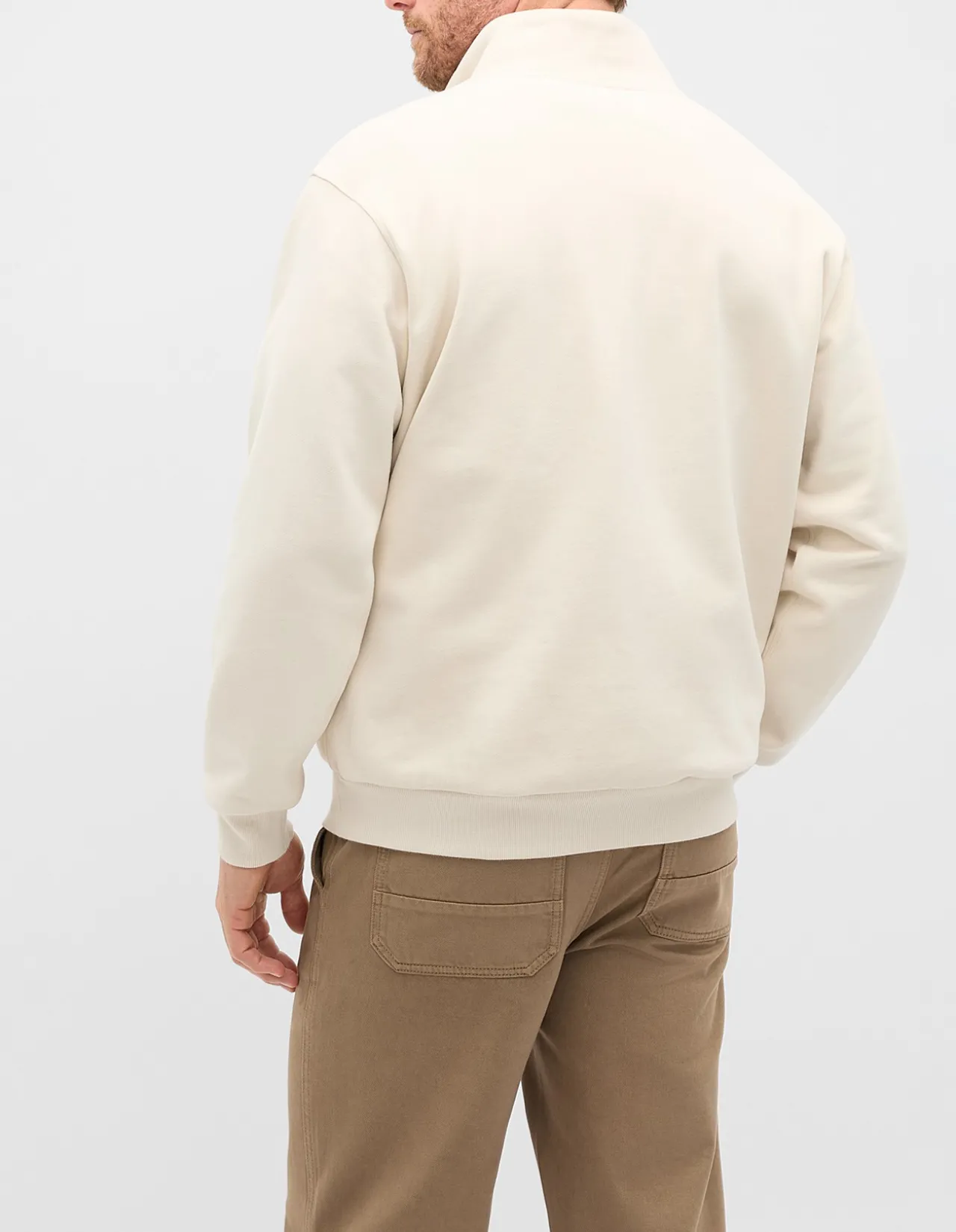 HALF ZIP BRUSHED SWEAT