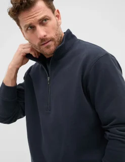 HALF ZIP BRUSHED SWEAT