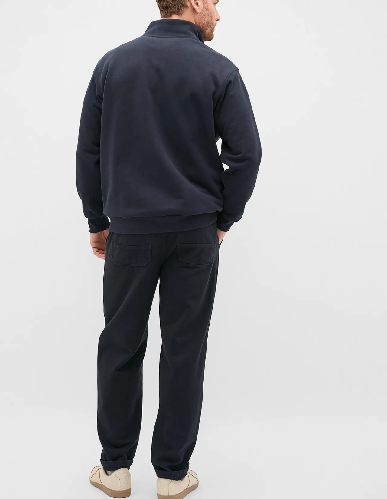 HALF ZIP BRUSHED SWEAT