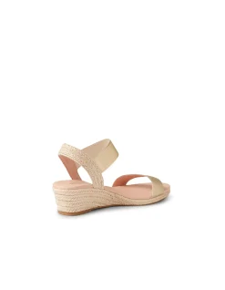 Halina Elastic Strap Wedge Sandals