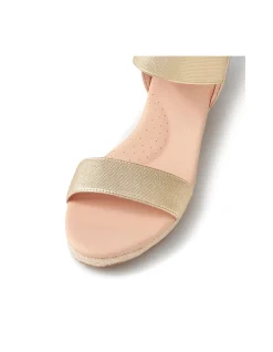 Halina Elastic Strap Wedge Sandals