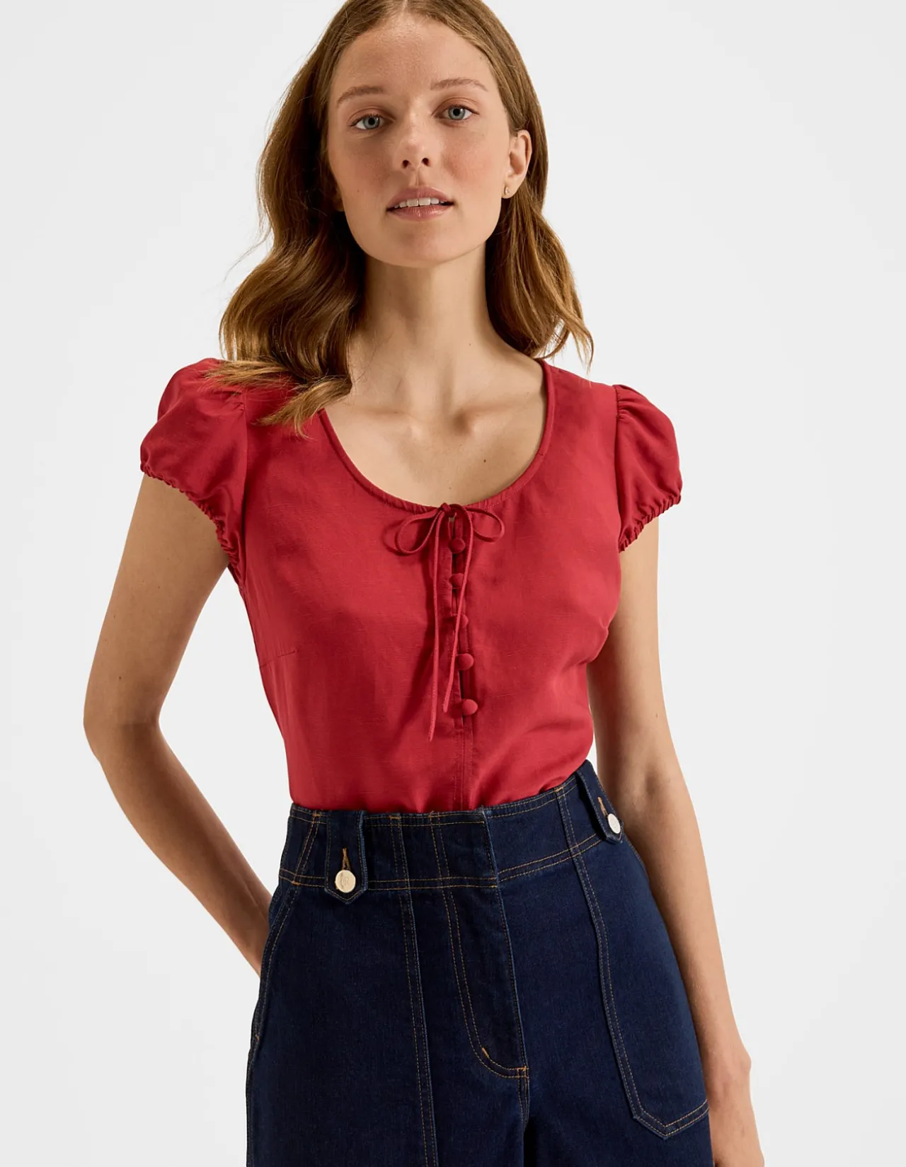 HAMILTON LINEN TOP