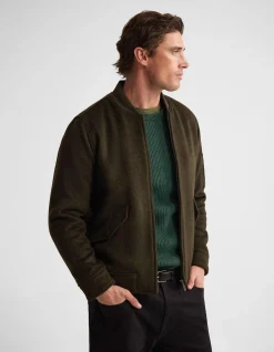 HAMISH WOOL BLEND BOMBER JACKET