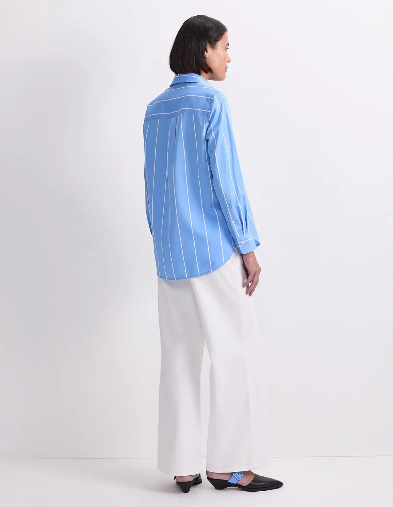 HANNAH STRIPE COTTON SILK SHIRT