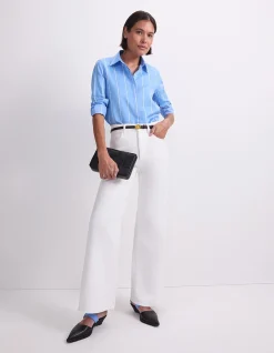 HANNAH STRIPE COTTON SILK SHIRT