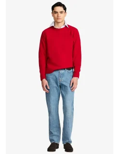 HARLAN RED CREW KNECK KNIT