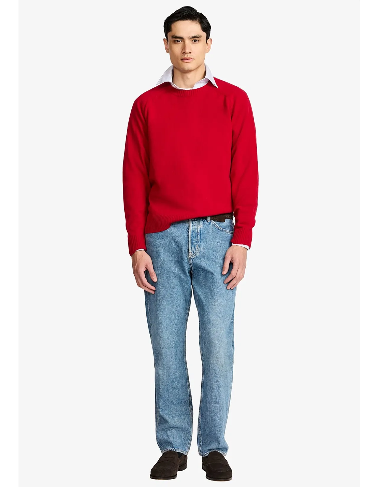 HARLAN RED CREW KNECK KNIT