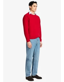 HARLAN RED CREW KNECK KNIT