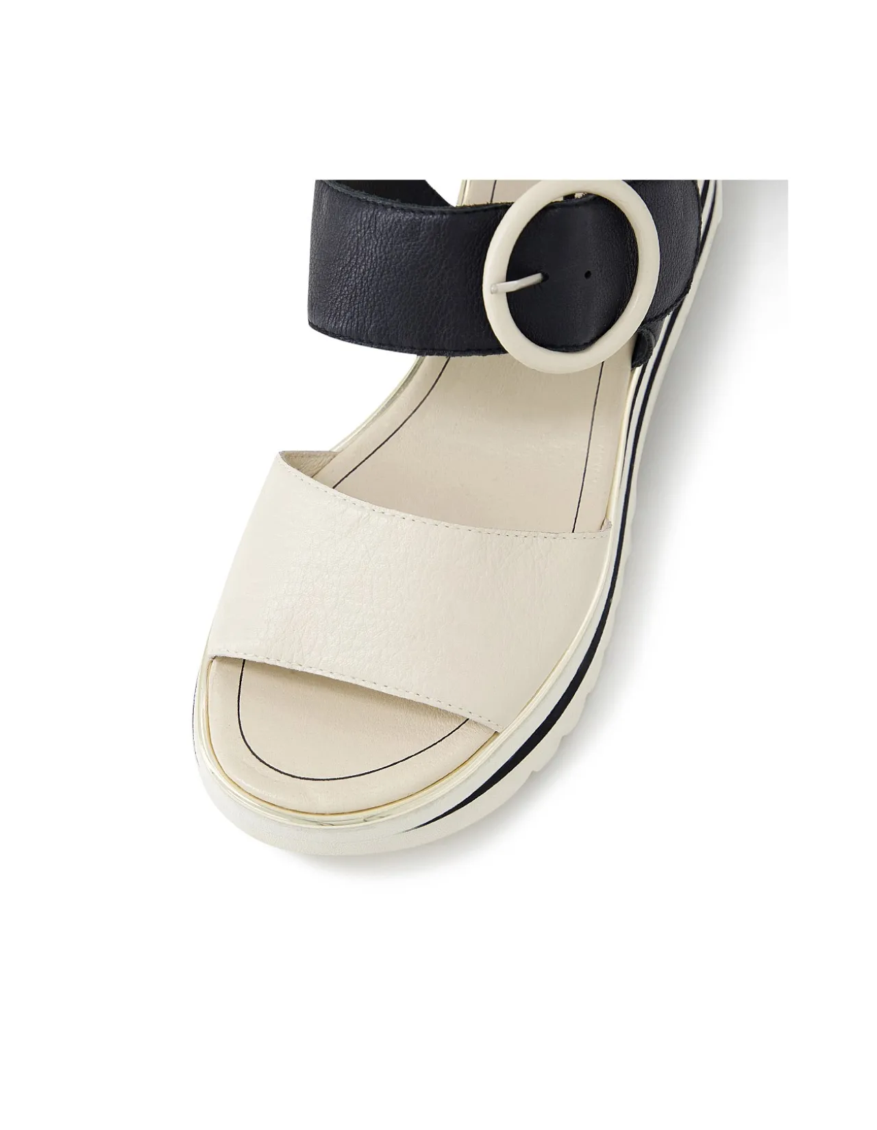 Harlows Two Tone Platform Strap Sandals