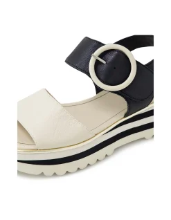 Harlows Two Tone Platform Strap Sandals