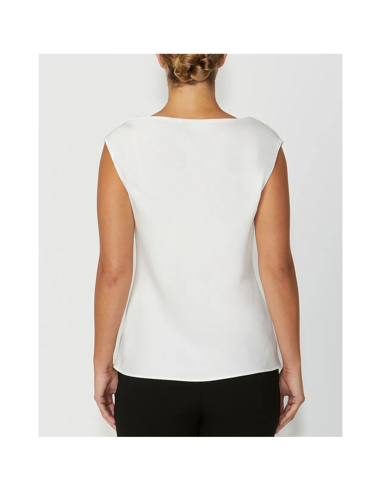 HARMONY IVORY COWL NECK TOP