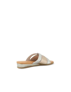 Harven Metallic Crossover Slide Sandals