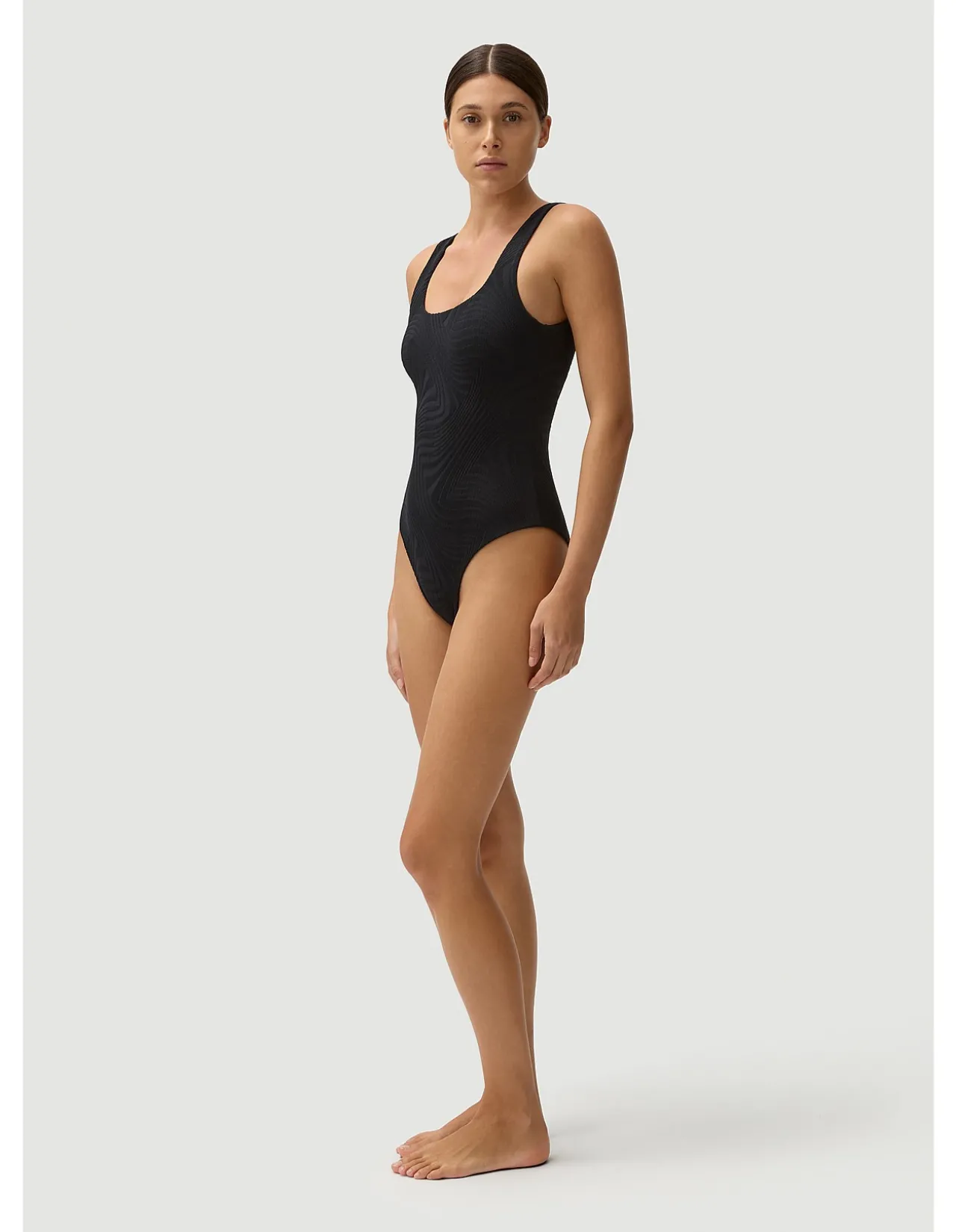 Harvey Full Piece Black Swimsuit