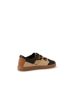 Hasana Leopard Panel Leather Sneakers