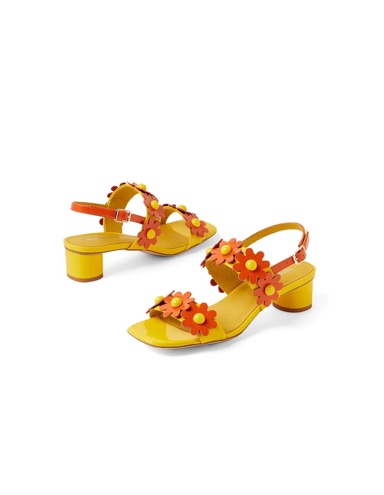 HATSYL DJ YELLOW ORANGE PATENT LEATHER