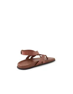 Havilo Cross Strap Leather Sandals
