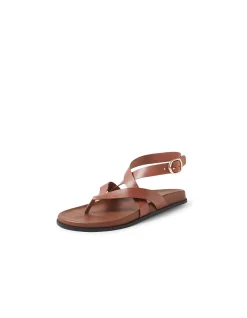 Havilo Cross Strap Leather Sandals