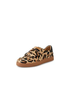 Hayea Leopard Strap Leather Sneakers