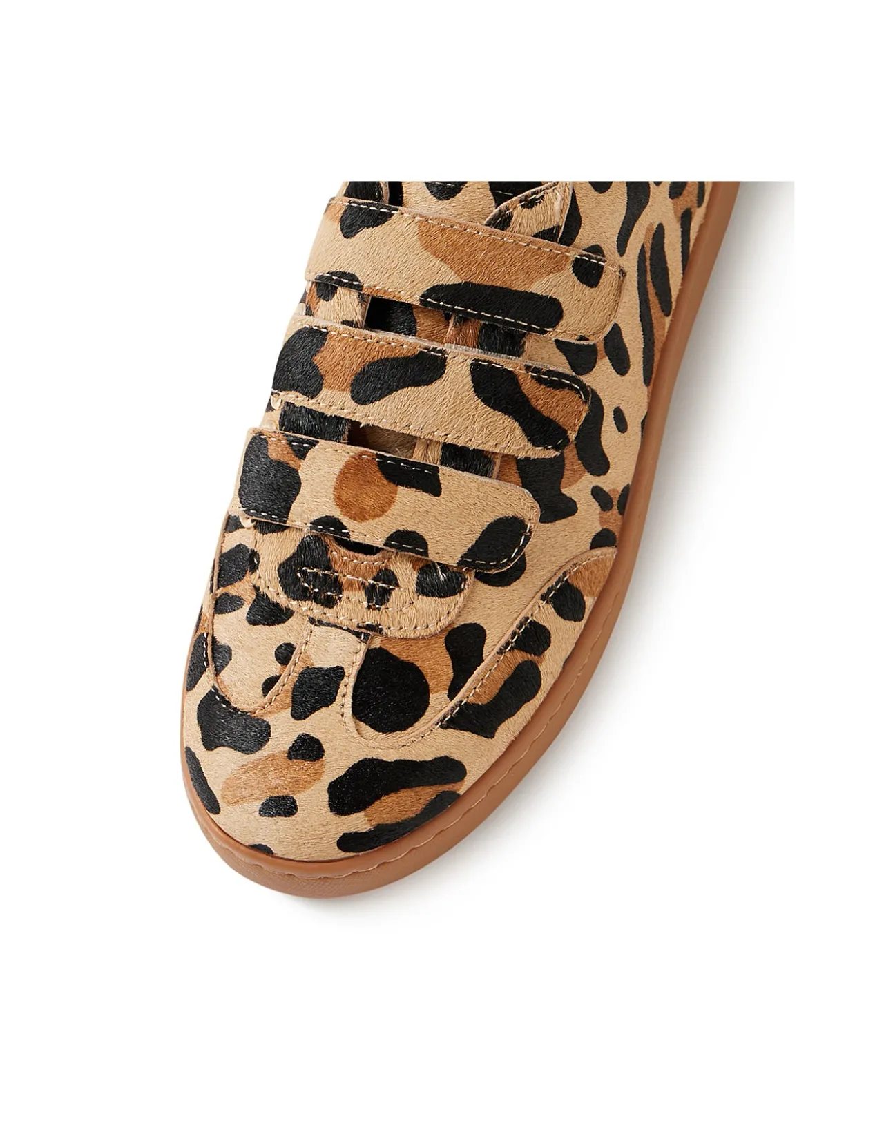 Hayea Leopard Strap Leather Sneakers