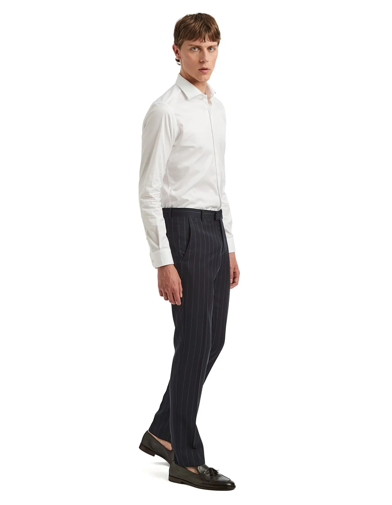 HAYWARD TEXTURED PINSTRIPE SUIT TROUSER