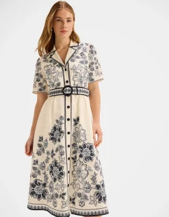 Hazel Floral Border Dress