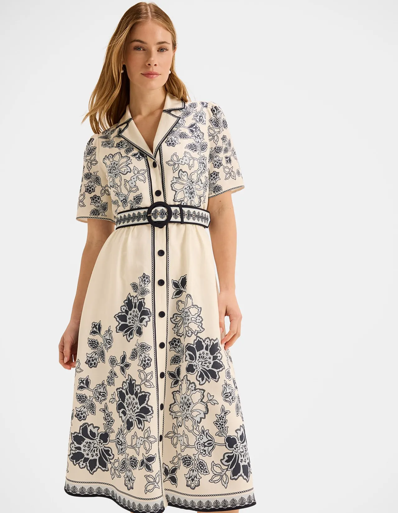 Hazel Floral Border Dress