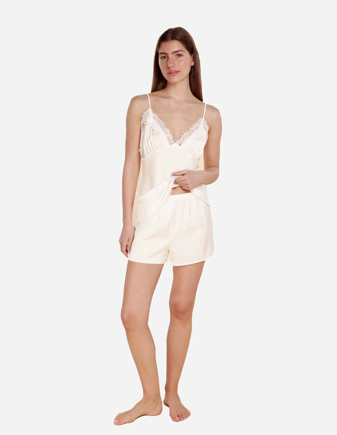 Heather Silky Satin Cami and Short Set