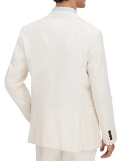 HEAT - SINGLE BREASTED ONE-BUTTON PEAK PLAIN WOOL BLAZER