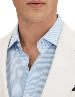 HEAT - SINGLE BREASTED ONE-BUTTON PEAK PLAIN WOOL BLAZER