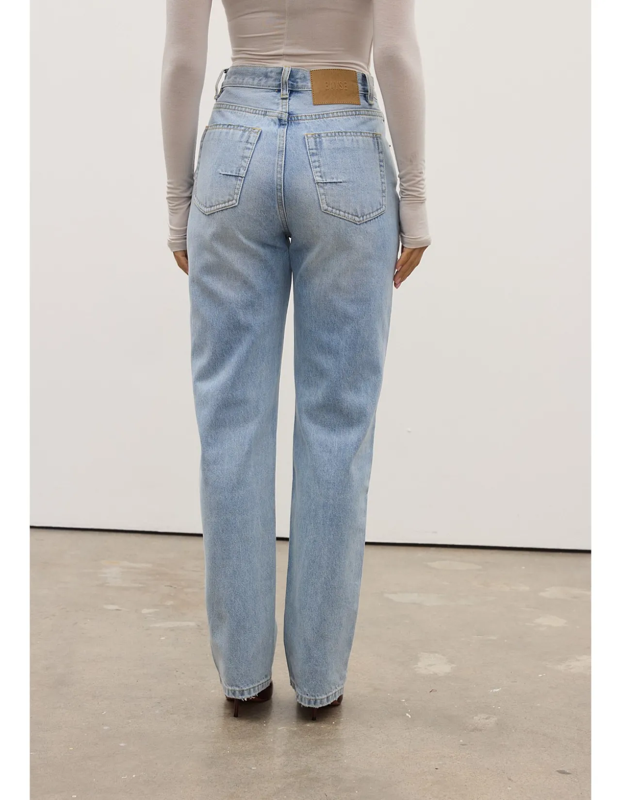 Heidi High Rise Straight Leg Denim Jeans