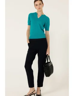 HENLEY KNIT TOP IN SEA GREEN