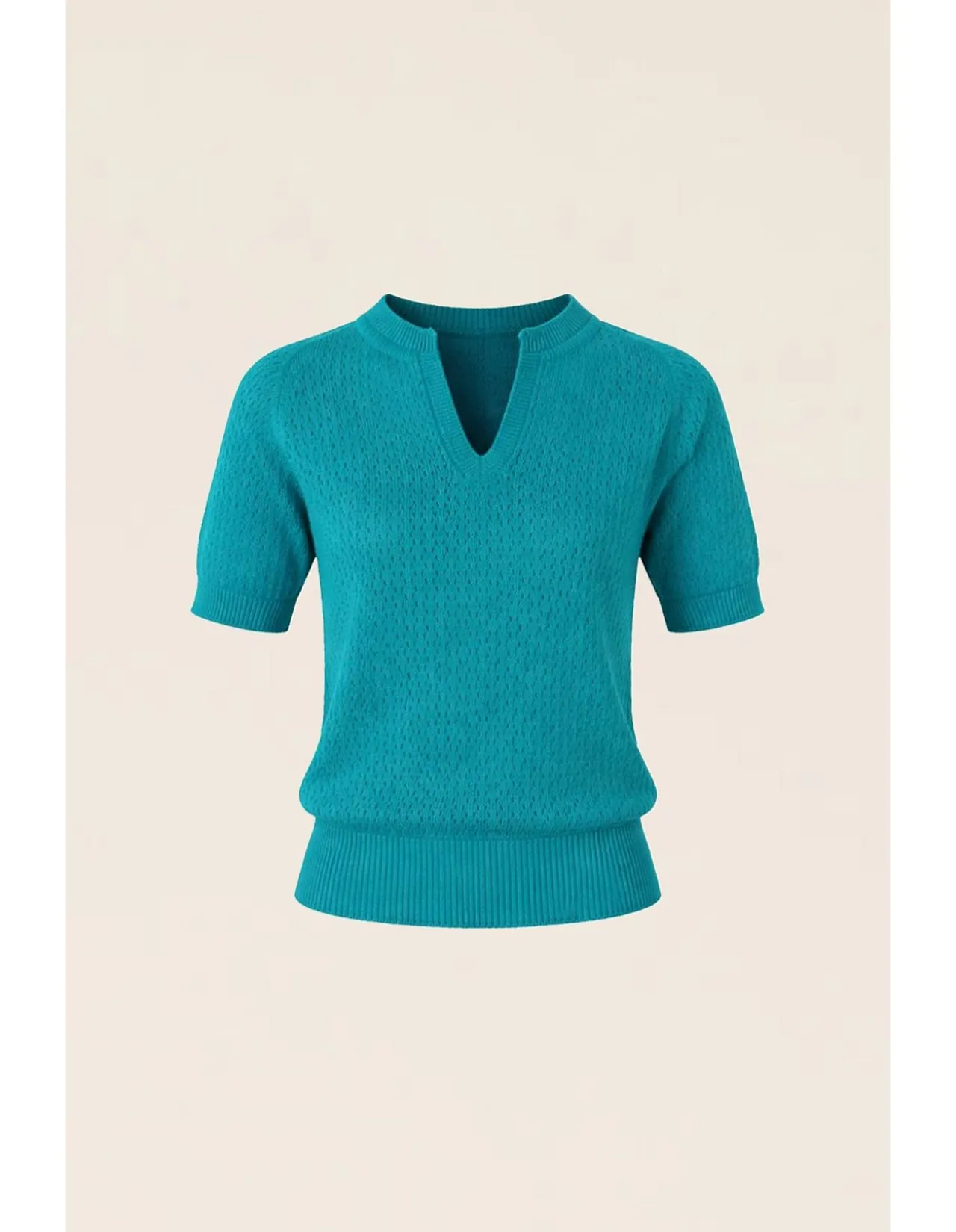 HENLEY KNIT TOP IN SEA GREEN