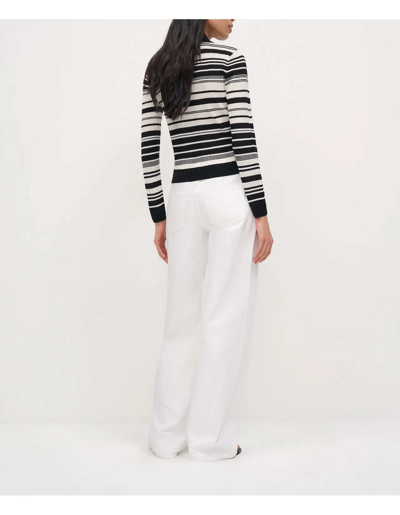 HERMIA STRIPED LS POLO KNIT