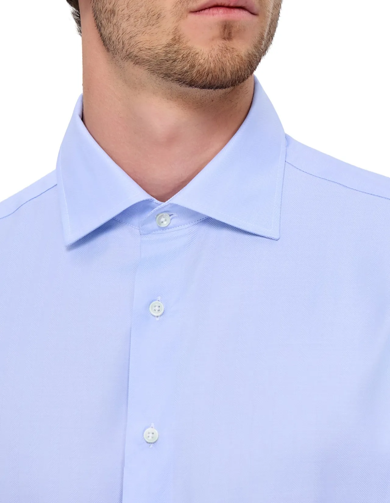 HERRINGBONE STRIPE MODERN FIT SHIRT