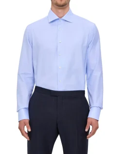 HERRINGBONE STRIPE MODERN FIT SHIRT
