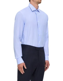 HERRINGBONE STRIPE MODERN FIT SHIRT