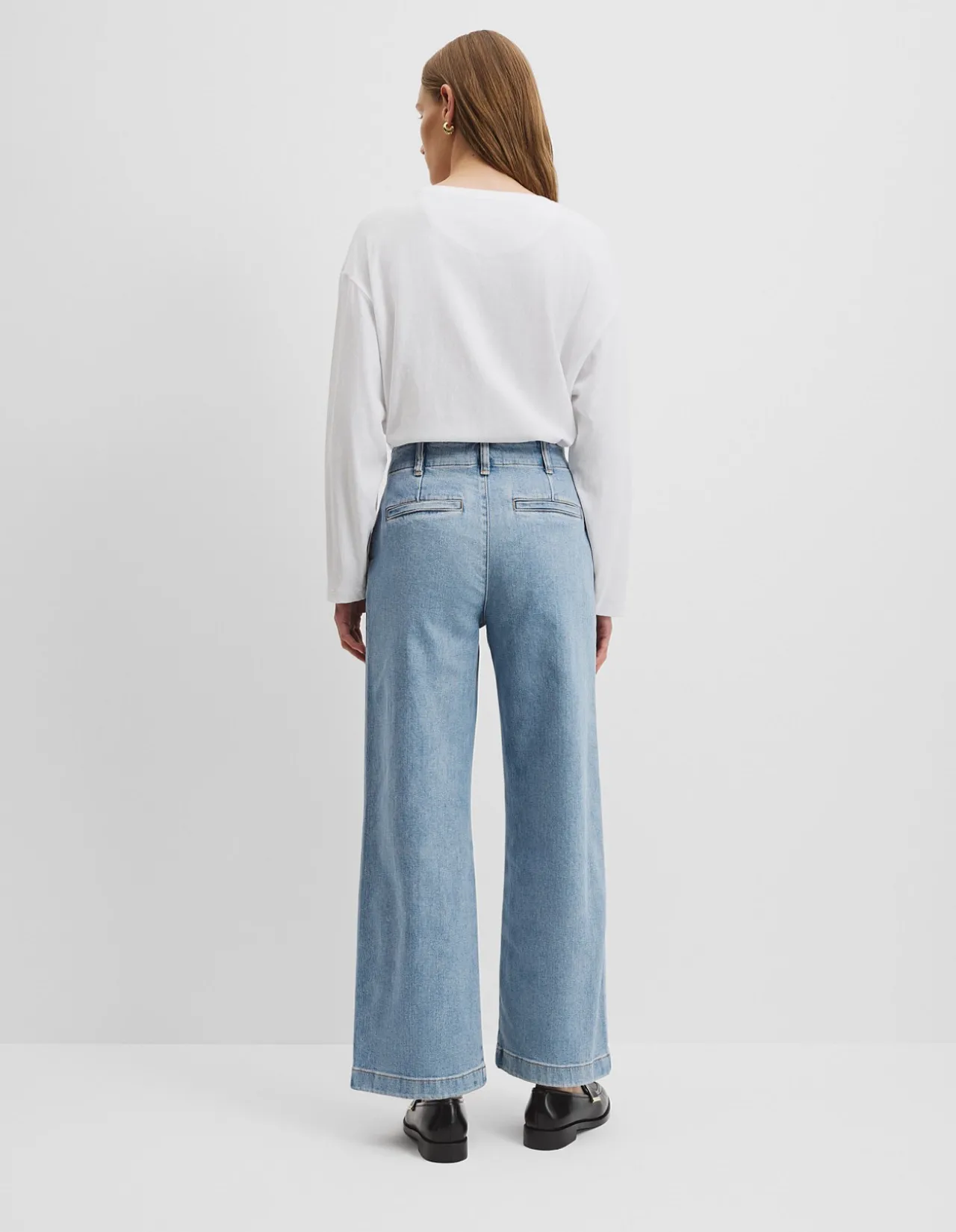 High Rise Wide Comfort Stretch Wide Leg Jeans