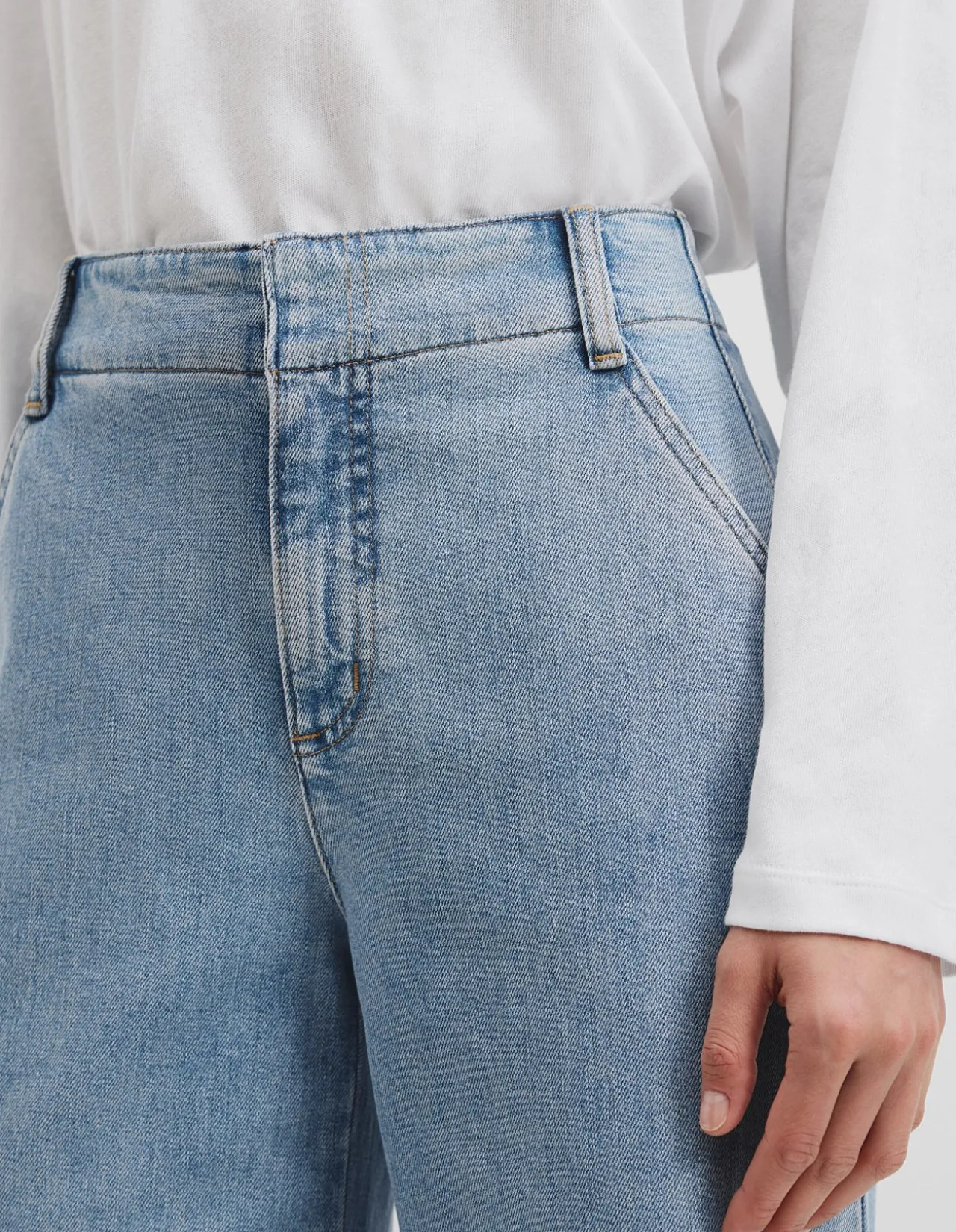 High Rise Wide Comfort Stretch Wide Leg Jeans