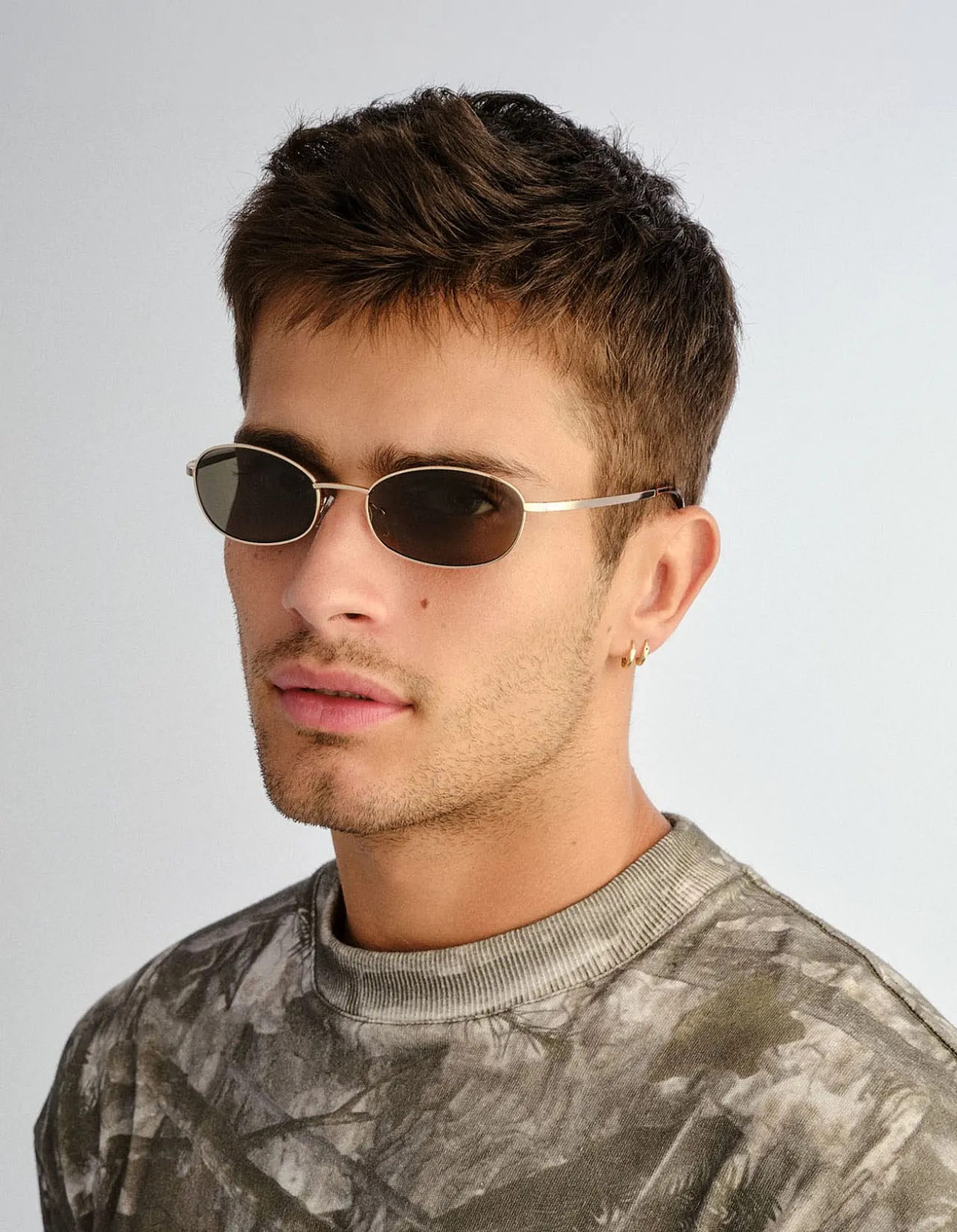 HIGH BEAM GOLD / AMBER TORT OVAL SUNGLASSES
