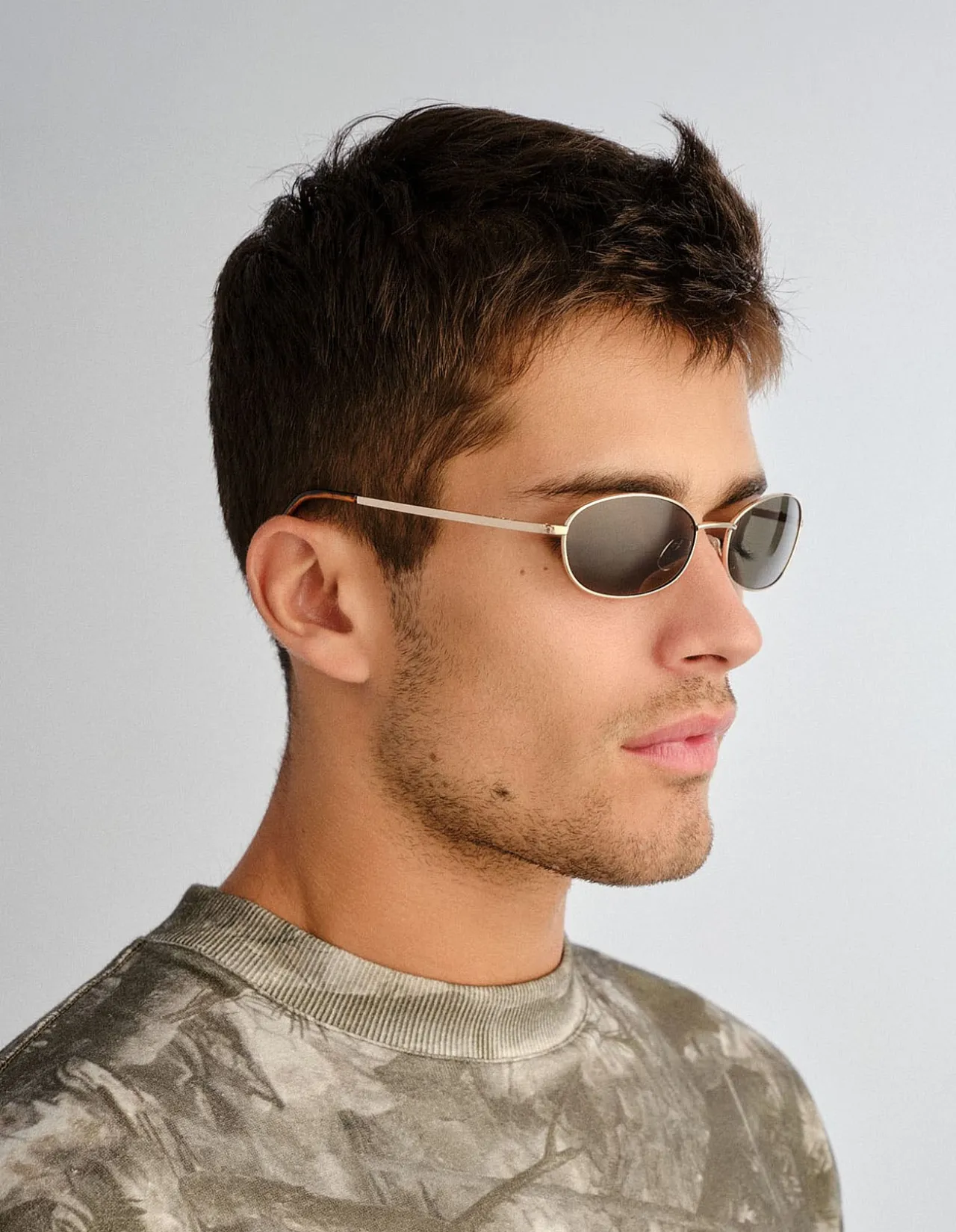 HIGH BEAM GOLD / AMBER TORT OVAL SUNGLASSES