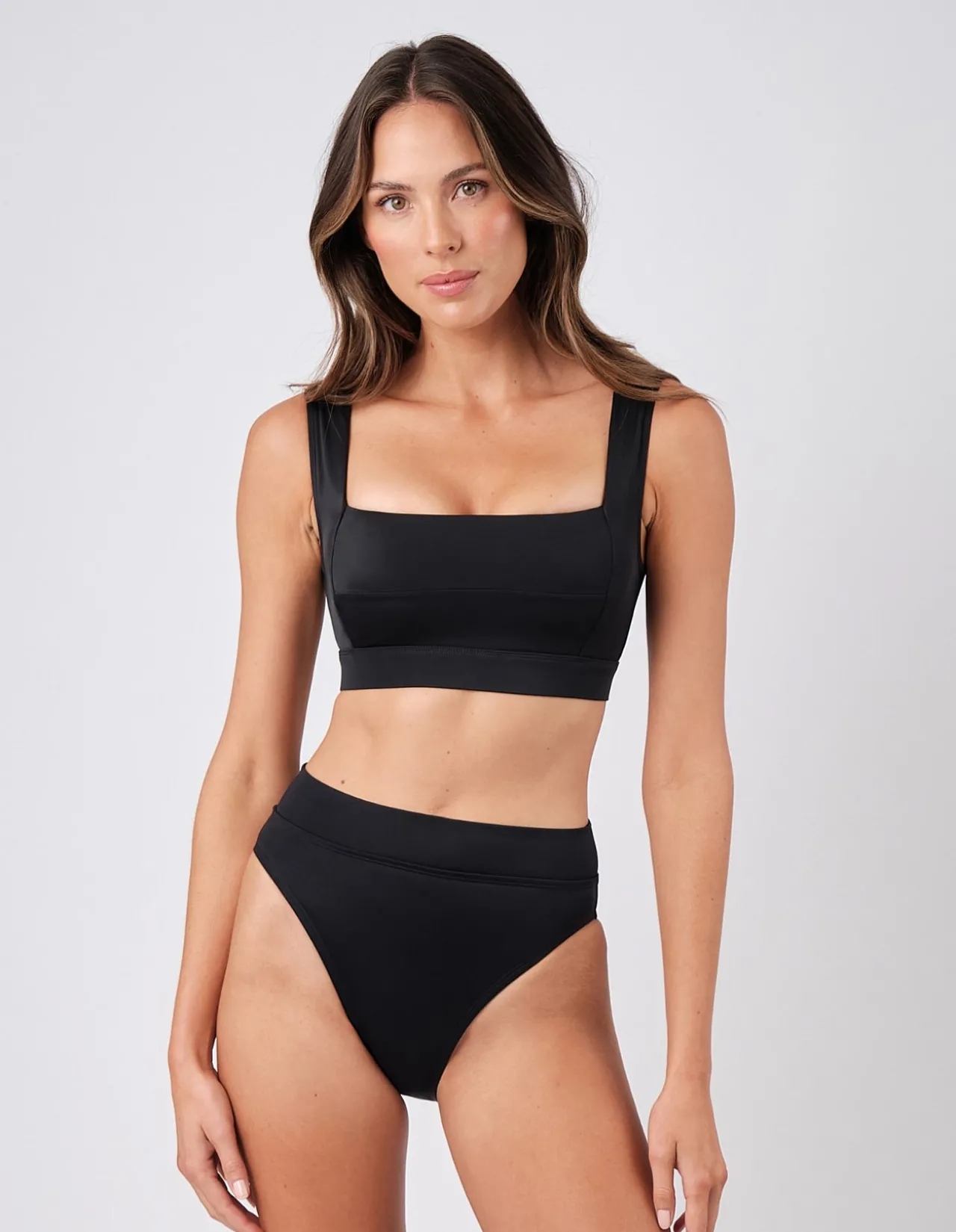 High-Cut High-Waisted Bikini Bottom